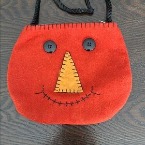 Charming Pumpkin Face Kids Bag - Red